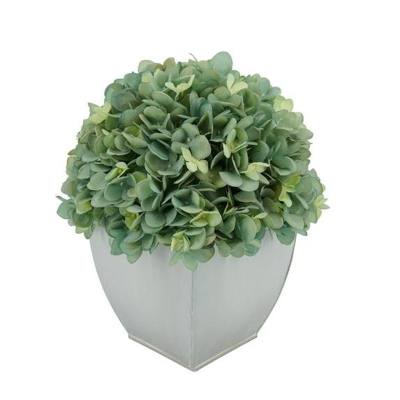 Winston Porter Artificial Fabric Hydrangea Arrangement in Pot