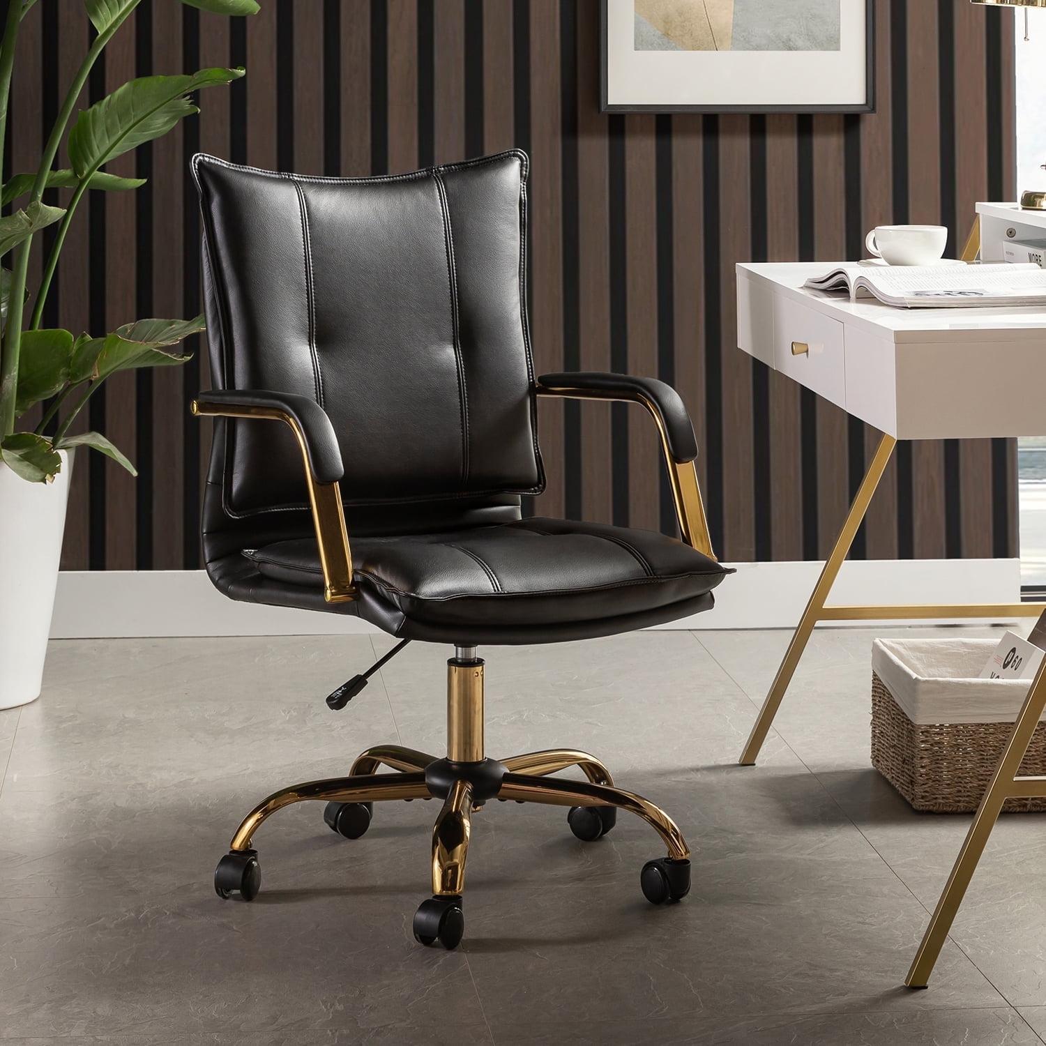 Lundgren Faux Leather Task Chair with Padded Arms