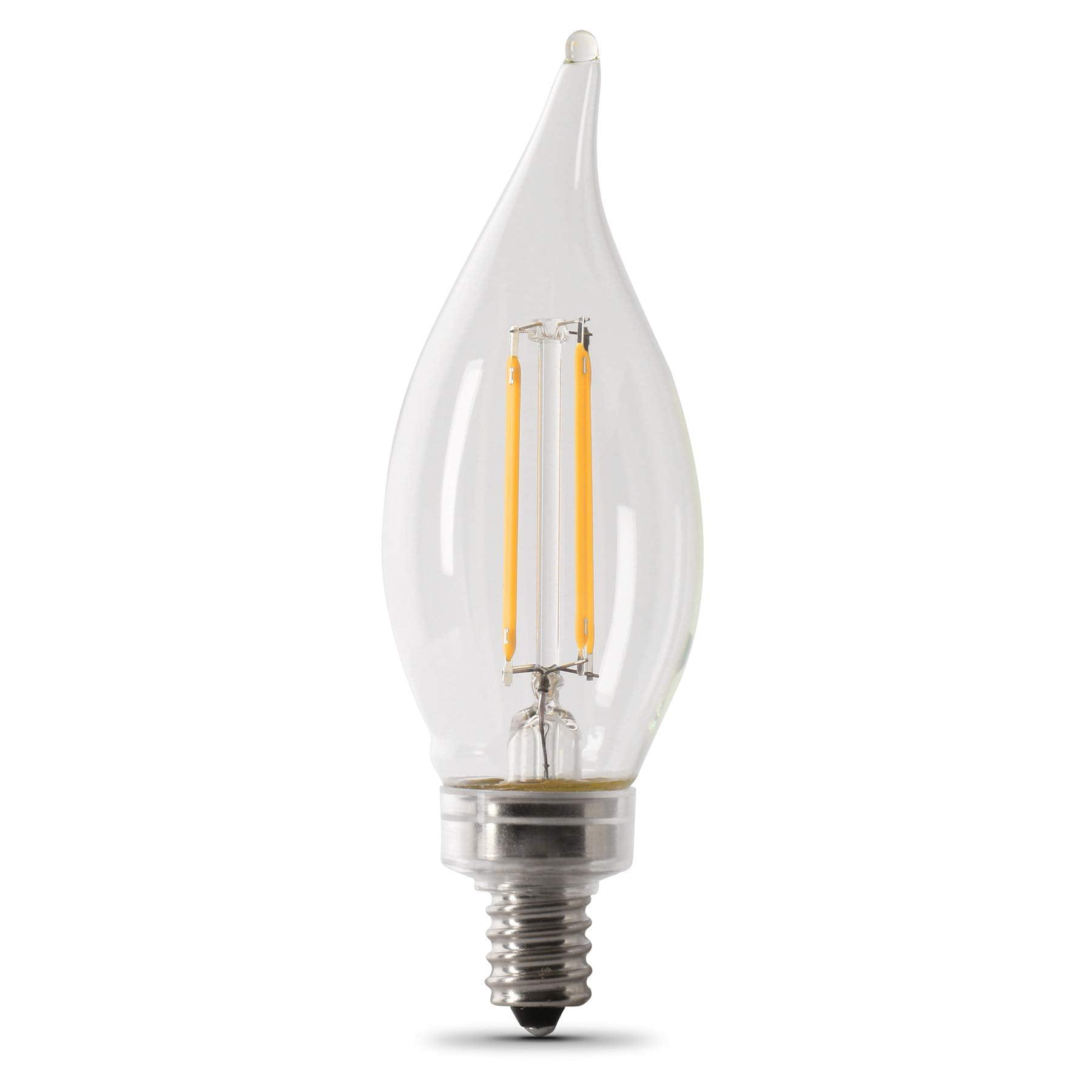 Feit Electric CA10 E12 (Candelabra) LED Bulb Soft White 25 Watt Equivalence 2 pk