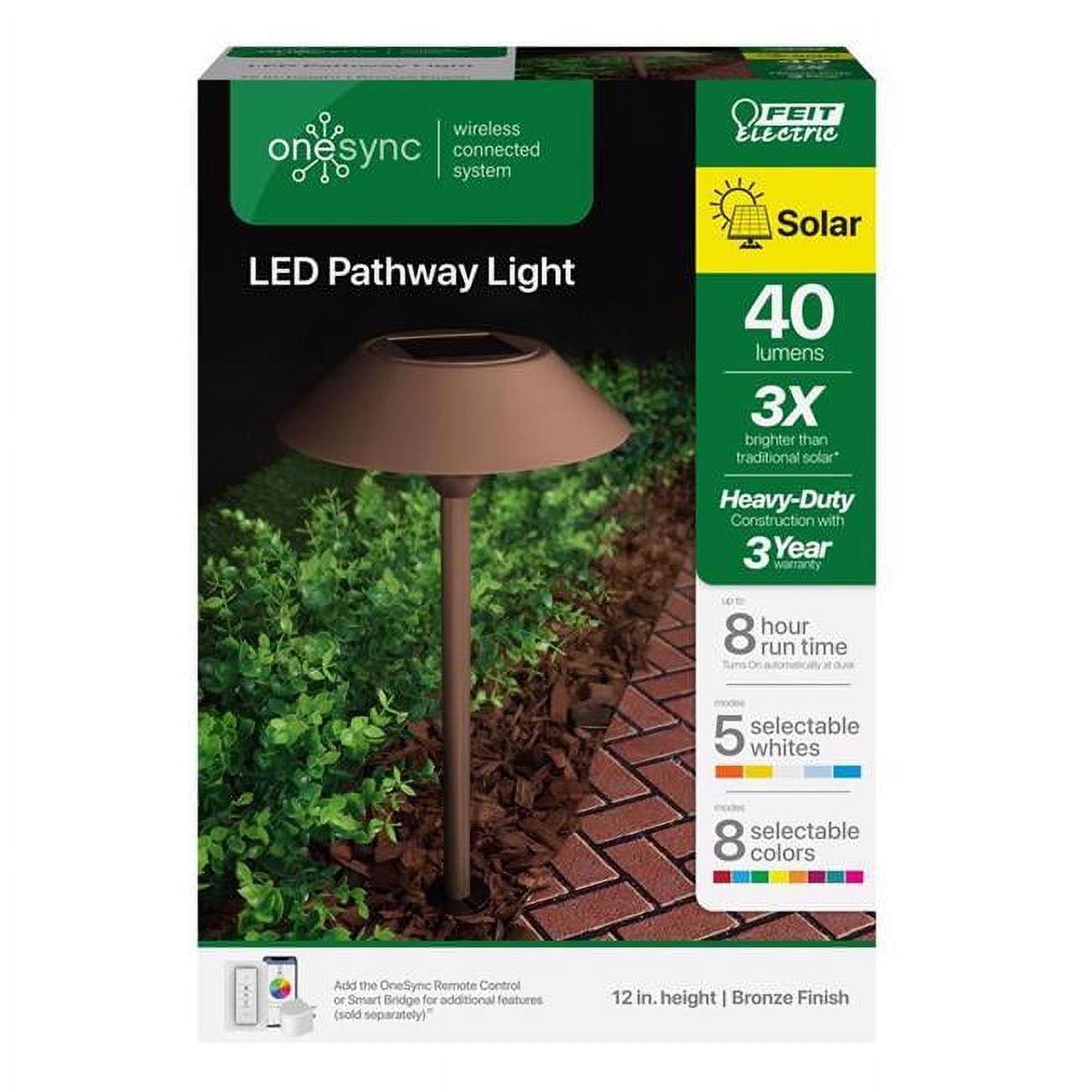 Bronze Solar LED Pathway Light with Dusk to Dawn Sensor