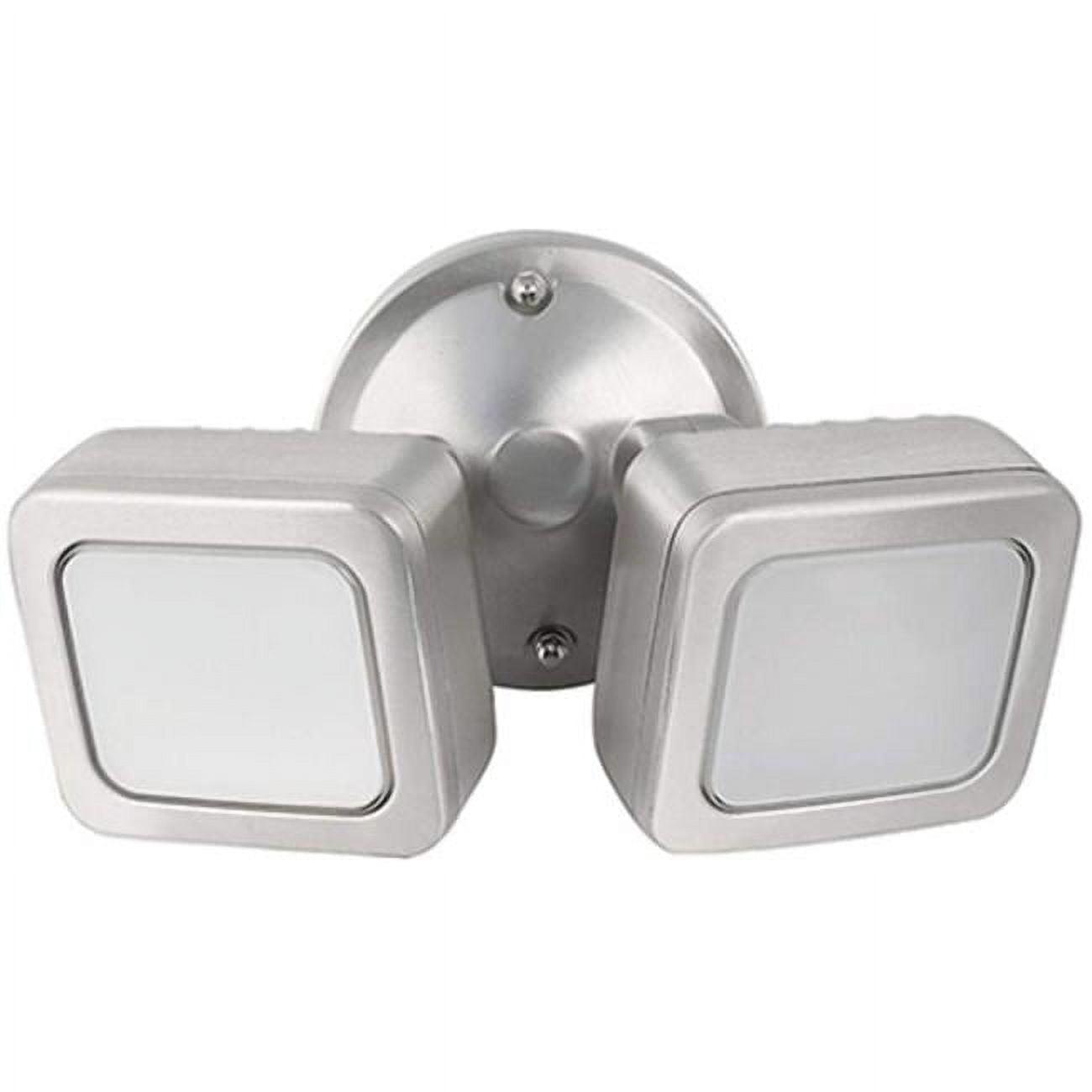 Silver Stainless Steel Dual Head Mini Security Flood Light