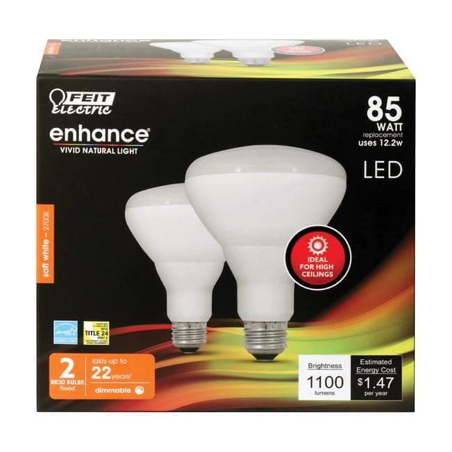 Feit Electric Enhance BR30 E26 (Medium) LED Bulb Soft White 85 Watt Equivalence 2 pk