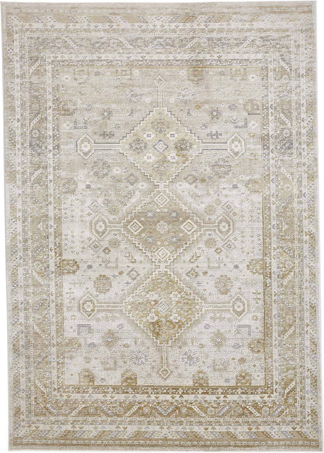 Aura Modern Persian Gold/Ivory Area Rug