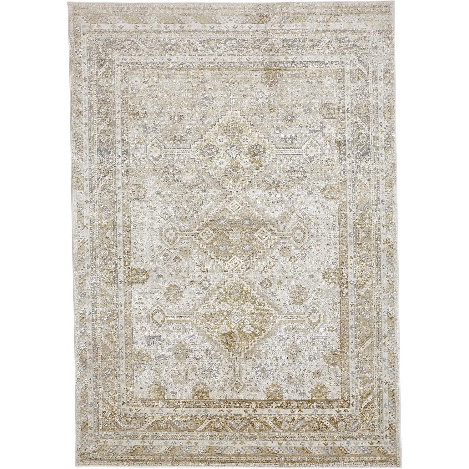 Aura Modern Persian Gold/Ivory Area Rug