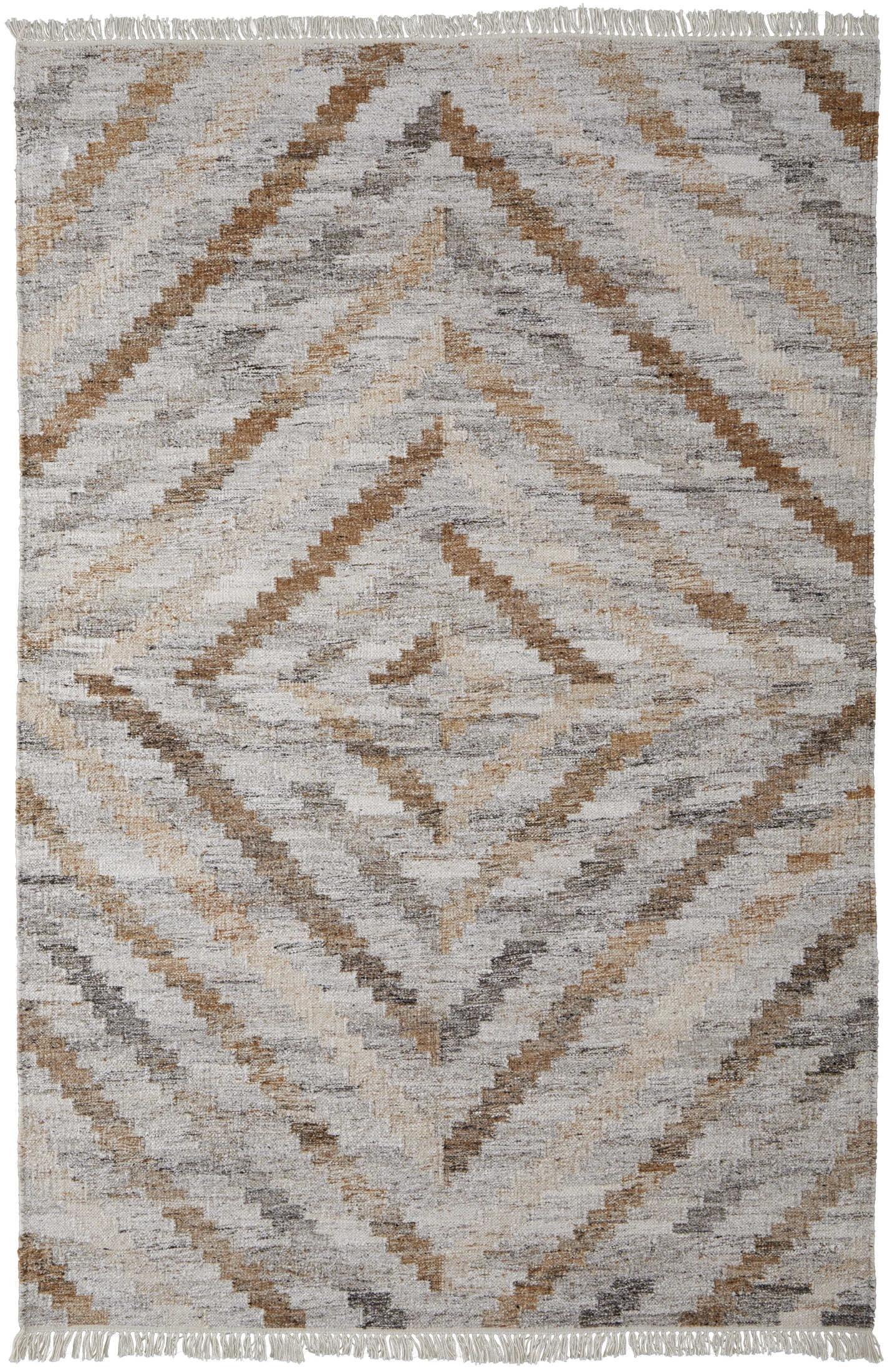 Beckett Transitional Geometric Ivory/Gray/Tan Area Rug