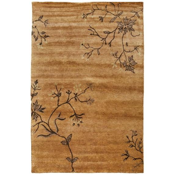 Feizy Cordonnet Transitional Floral & Botanical, Brown/Orange, 7'9" x 9'9" Area Rug Easy Care Stain Resistant Water Resistant Casual Design Carpet for Living Dining Bed Room