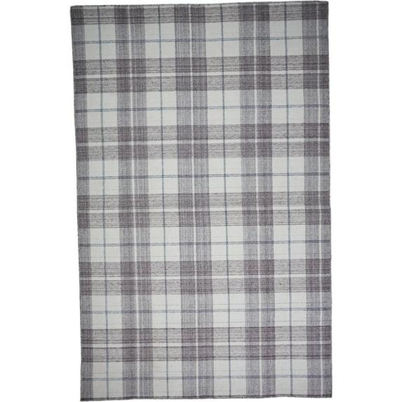 Feizy Crosby Transitional Plaid, Gray/Taupe/Ivory, 3'6" x 5'6" Accent Rug Easy Care Fade Resistant Stain Resistant Rustic Floor Rug for Living room Bedroom