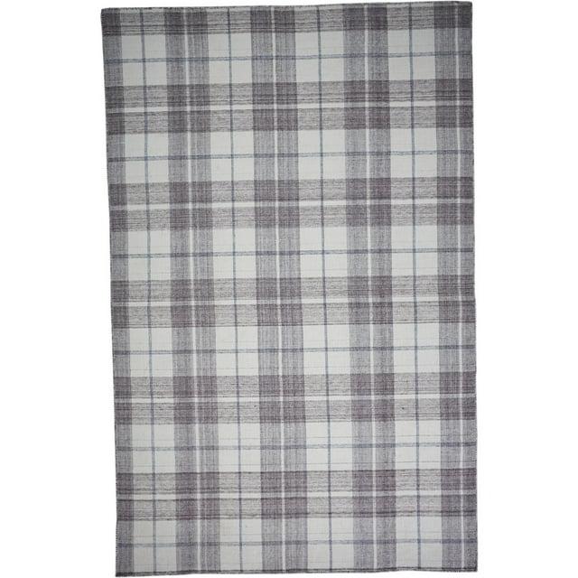 Feizy Crosby Transitional Plaid, Gray/Taupe/Ivory, 3'6" x 5'6" Accent Rug Easy Care Fade Resistant Stain Resistant Rustic Floor Rug for Living room Bedroom