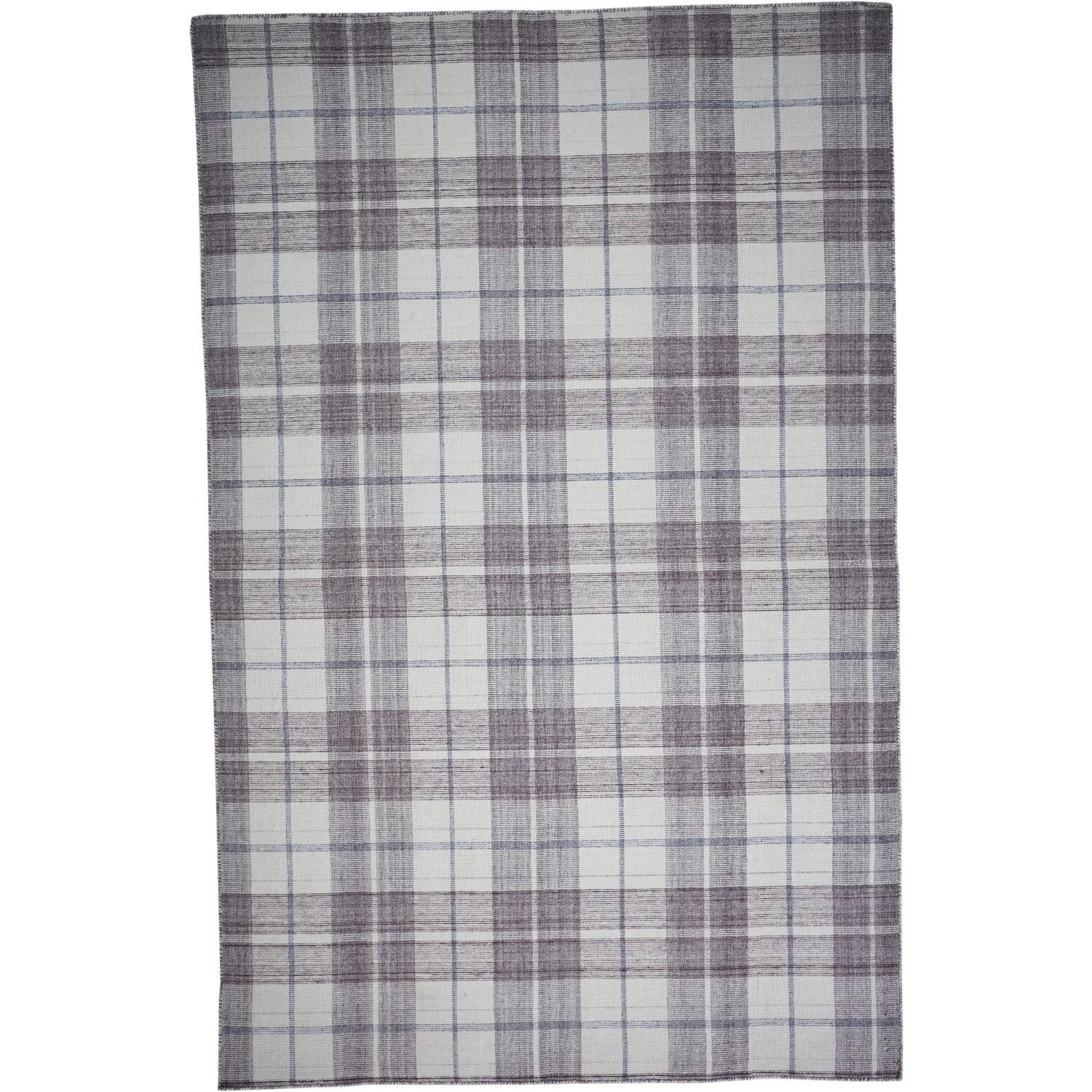 Feizy Crosby Transitional Plaid, Gray/Taupe/Ivory, 3'6" x 5'6" Accent Rug Easy Care Fade Resistant Stain Resistant Rustic Floor Rug for Living room Bedroom