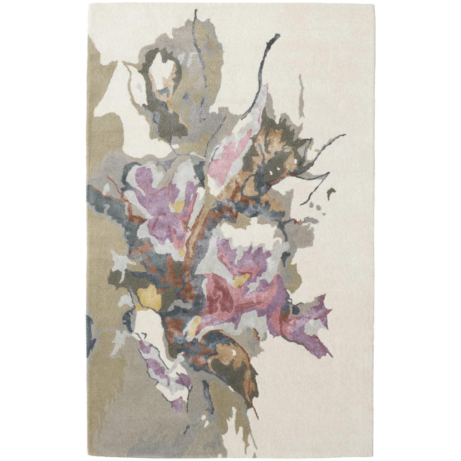 Dafney Transitional Floral & Botanical Purple/Pink/Green Area Rug