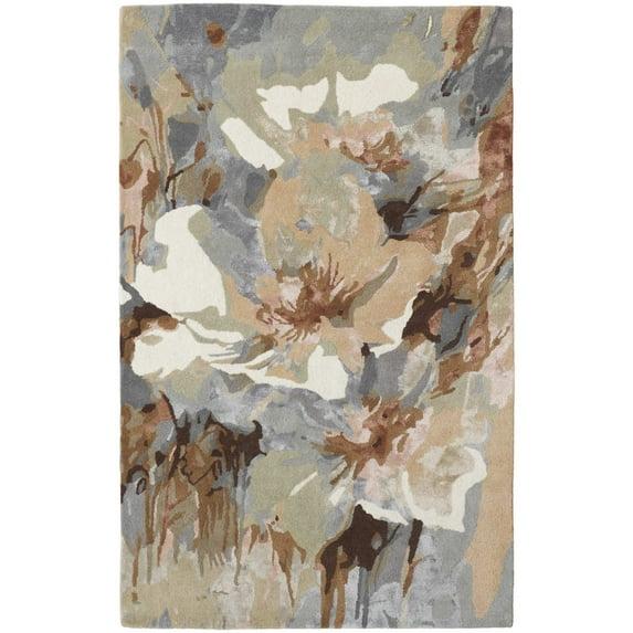 Dafney Transitional Floral & Botanical Tan/Gray/Green Area Rug