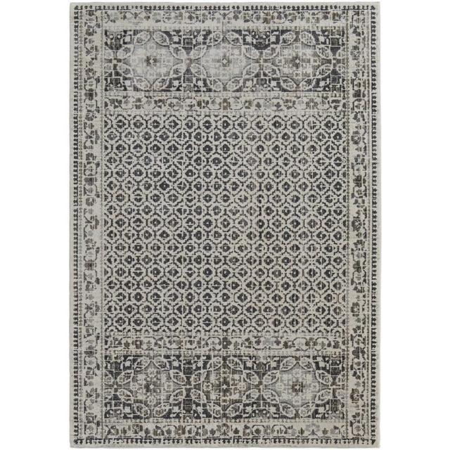 Kano Transitional Distressed Ivory/Taupe/Gray Area Rug