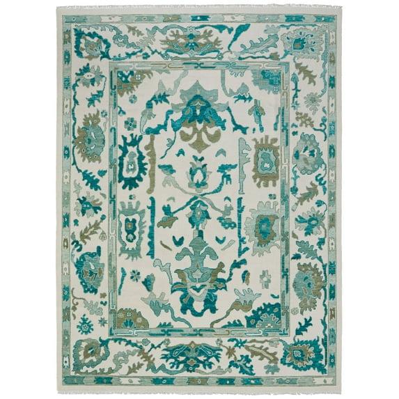 Feizy Karina Transitional Floral & Botanical, Green/Ivory, 1'6" x 1'6" Swatch Easy Care Stain Resistant Fade Resistant Craftsman Scroll Design Carpet for Living Dining Bed Room