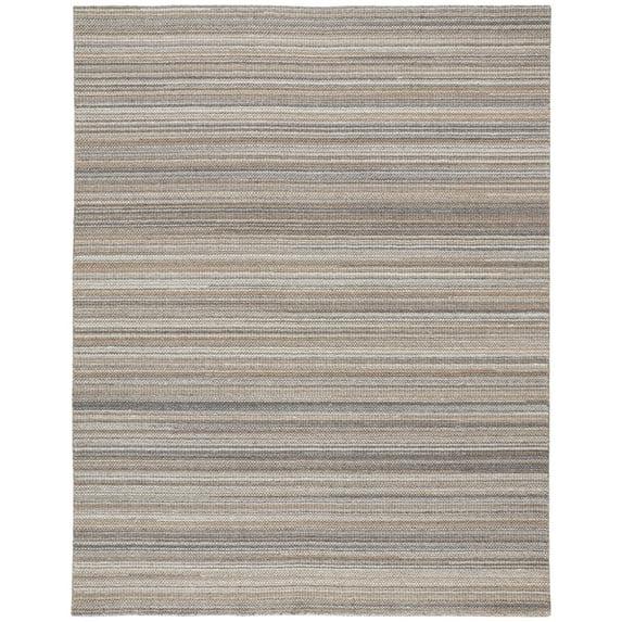 Feizy Keaton Transitional Solid, Brown/Taupe, 4' x 6' Accent Rug Stain Fade Resistant Easy Care Casual Stripes Floor Rug for Living room Bedroom