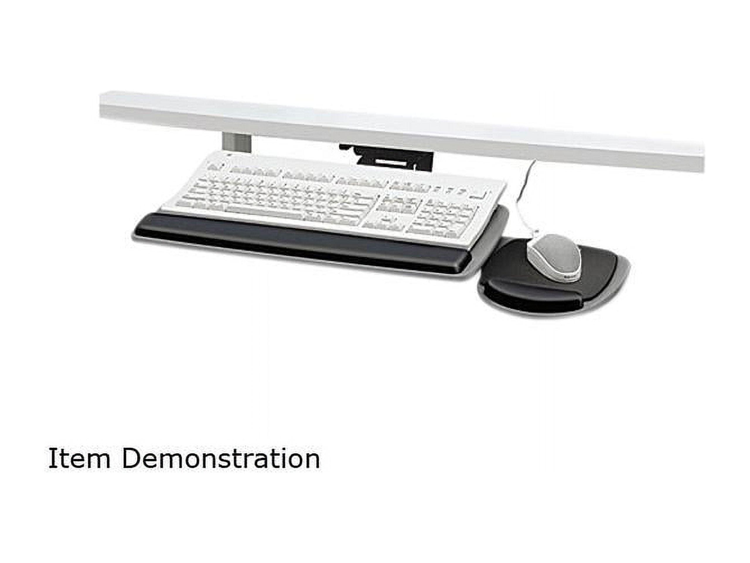 Adjustable Black and Graphite Keyboard Platform with Gel Wrist Pad