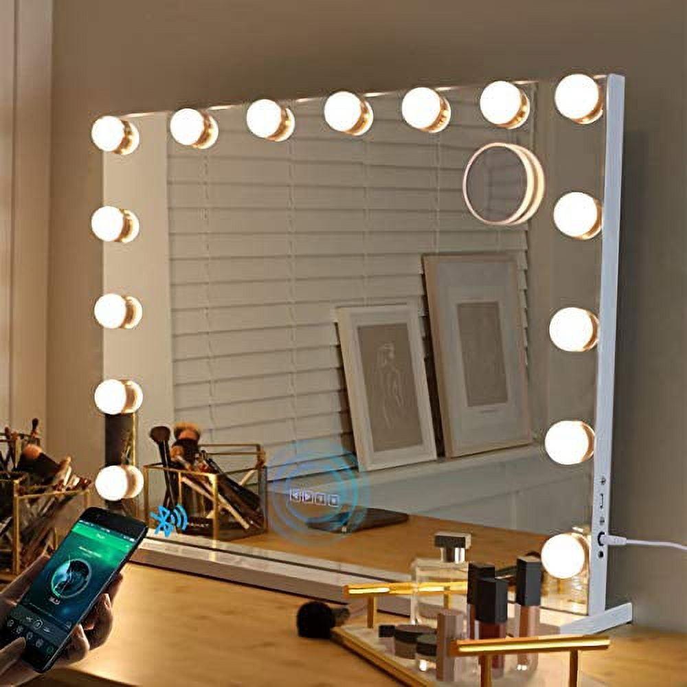 Rectangular Frameless Vanity Mirror with Dimmable LED Lights