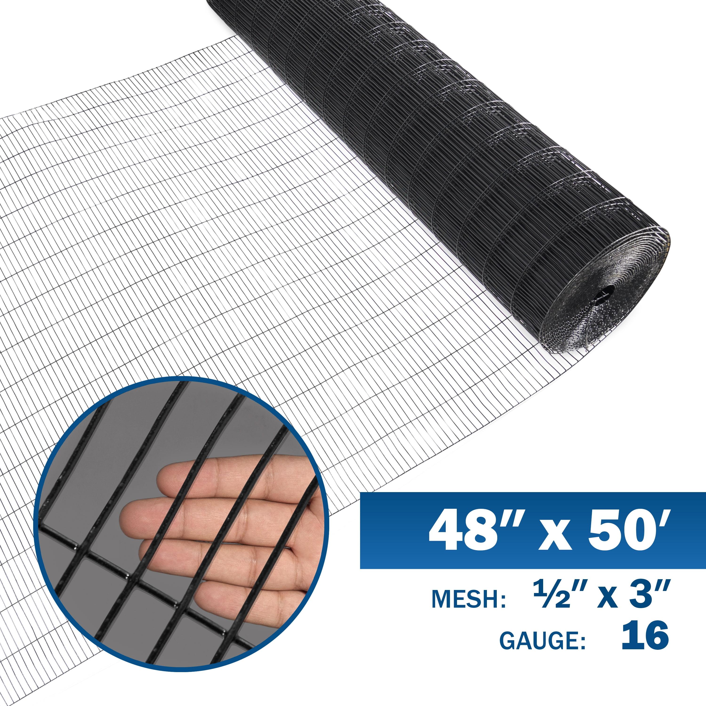 Black Vinyl Coated Welded Wire Mesh Fence 48" x 50'