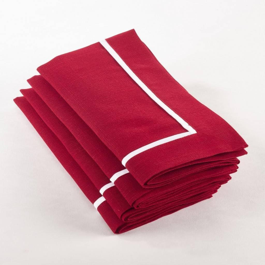 Saro Lifestyle Classic Border Table Napkins (Set of 4)