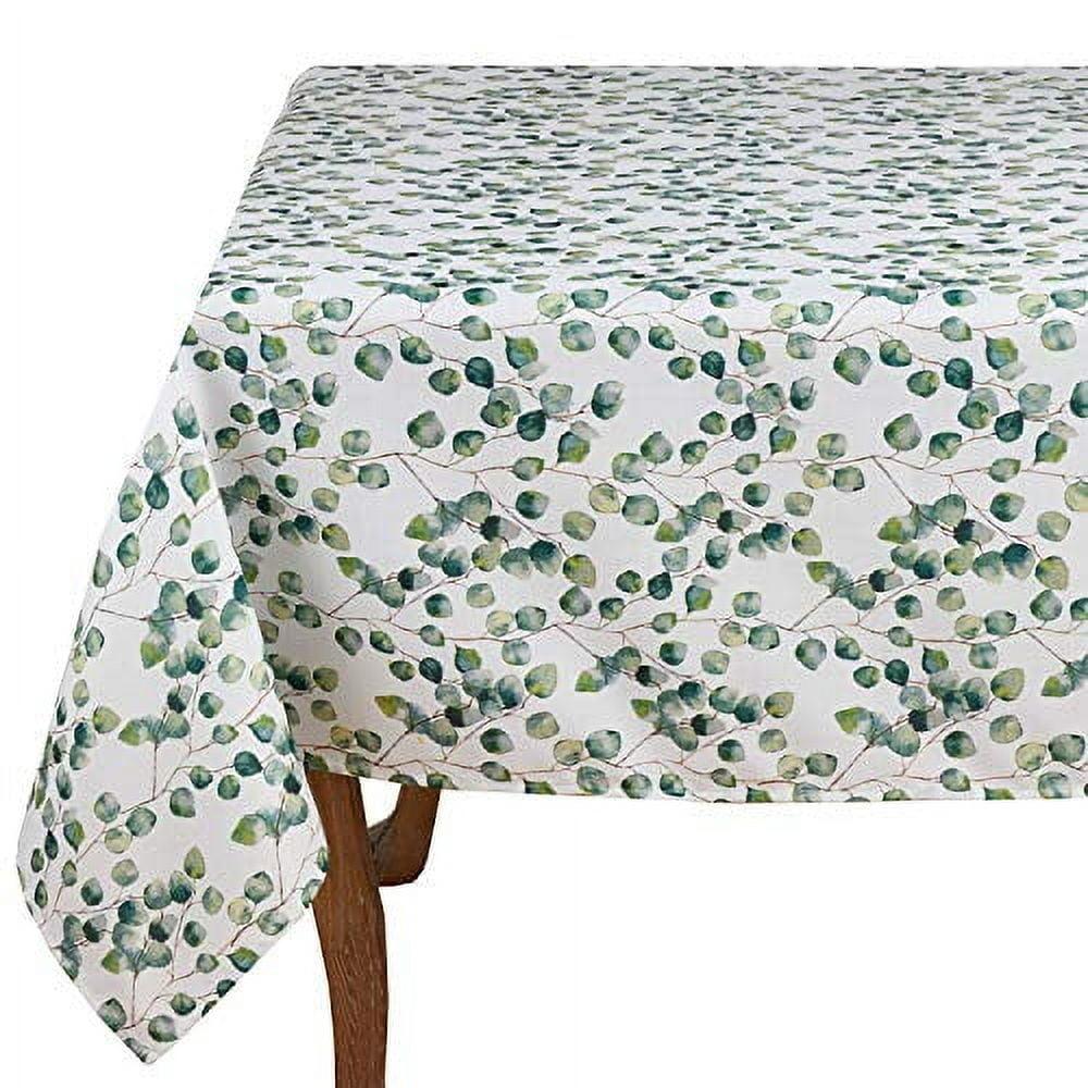 Saro Lifestyle Eucalyptus Leaf Design Tablecloth