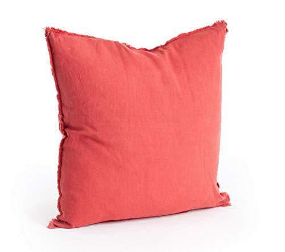 Saro Graciella Collection Linen Reversible Throw Pillow