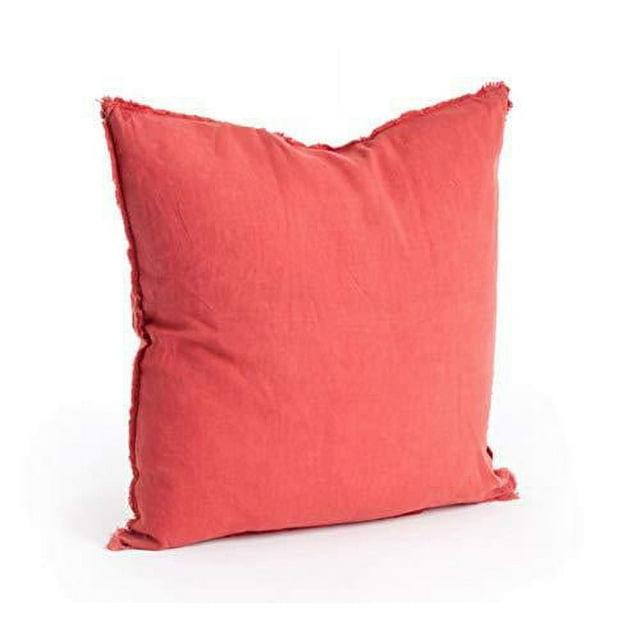 Saro Graciella Collection Linen Reversible Throw Pillow