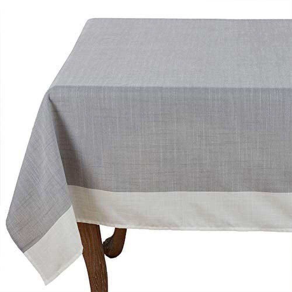 Saro Lifestyle Polyester Tablecloth With White Band Border