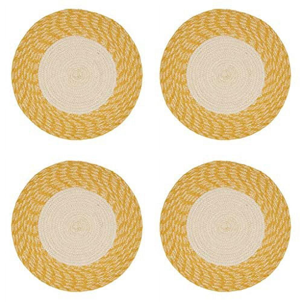 100% Cotton No Pattern Round Placemat