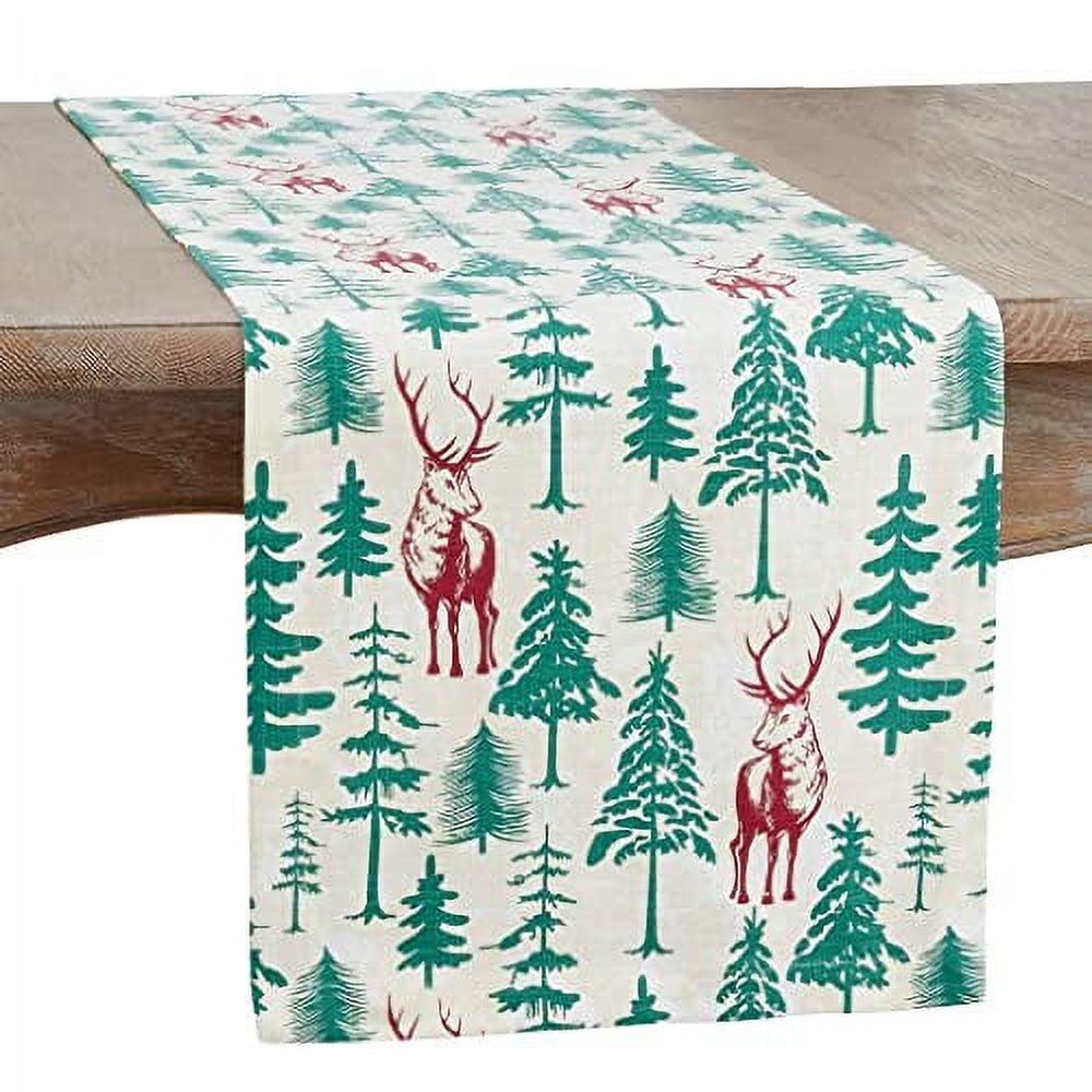 Saro Biche 100% Cotton Christmas Table Runner
