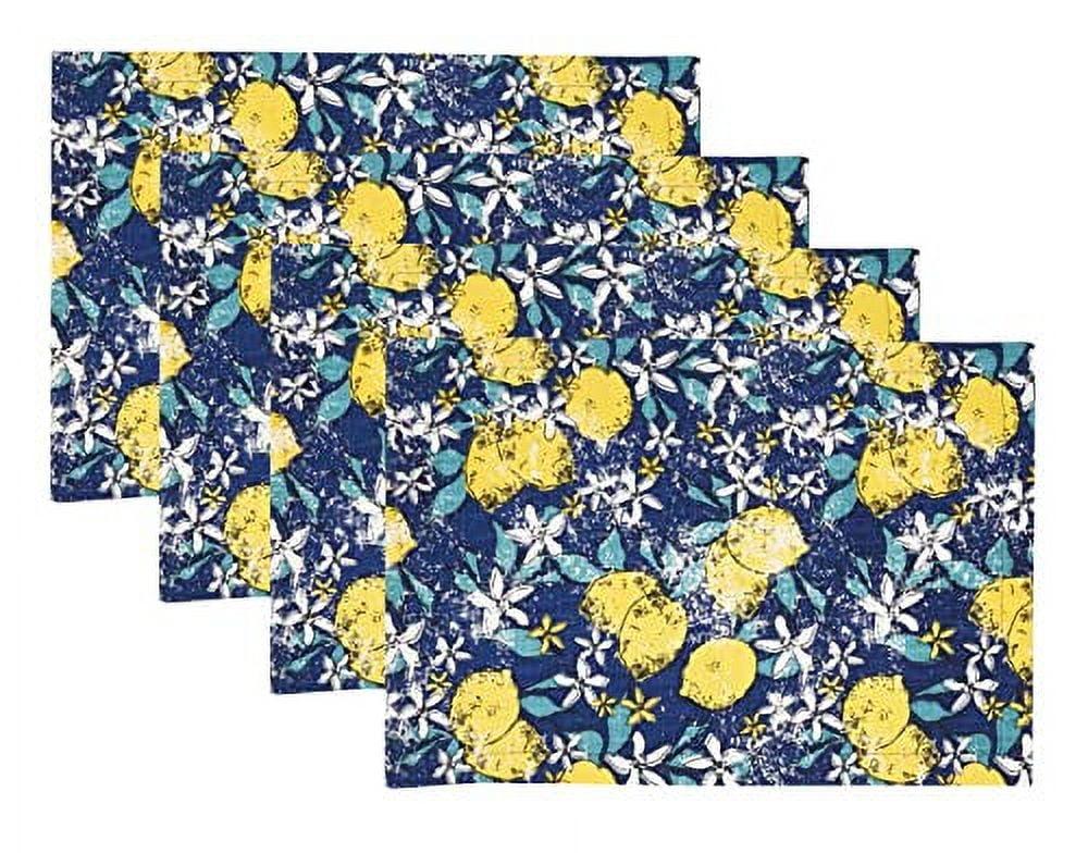 Saro Assam Collection 100% Cotton No Pattern Rectangle Placemat (Set of 4)
