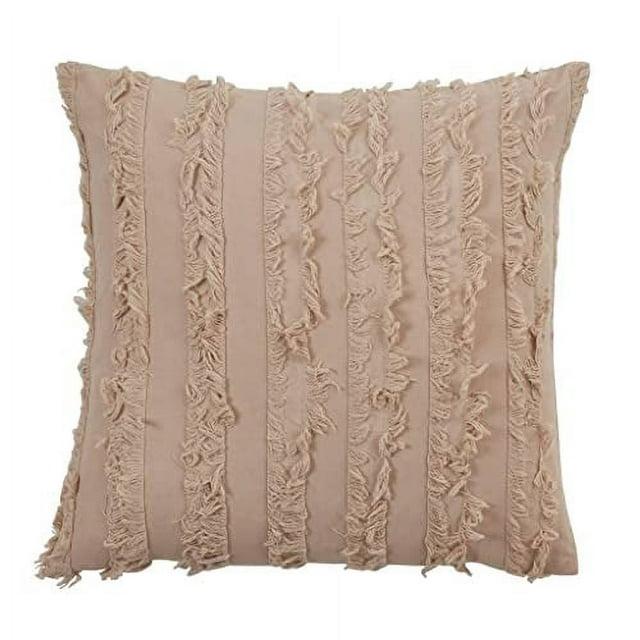 Isla Fringed Cotton Blend Throw Pillow