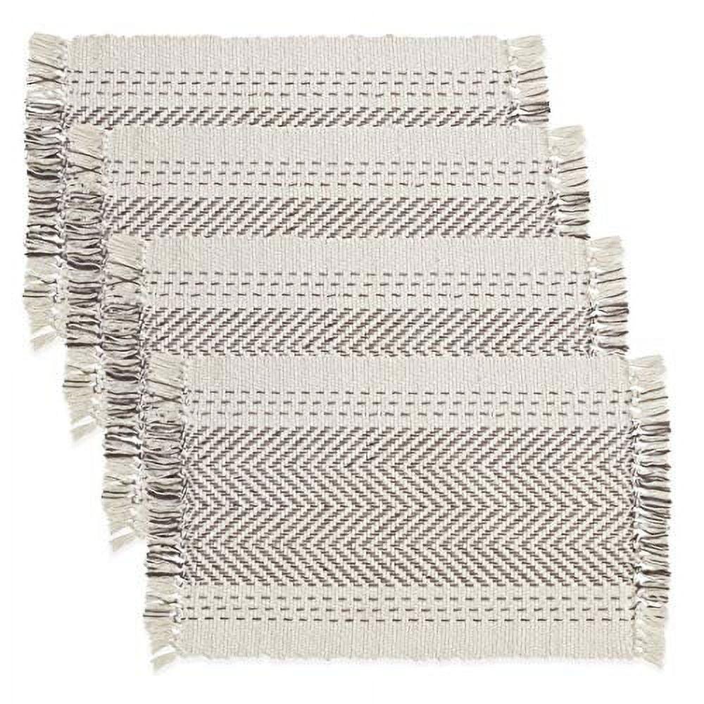 Saro Lifestyle Table Mats With Kantha Stitch Design (Set of 4)