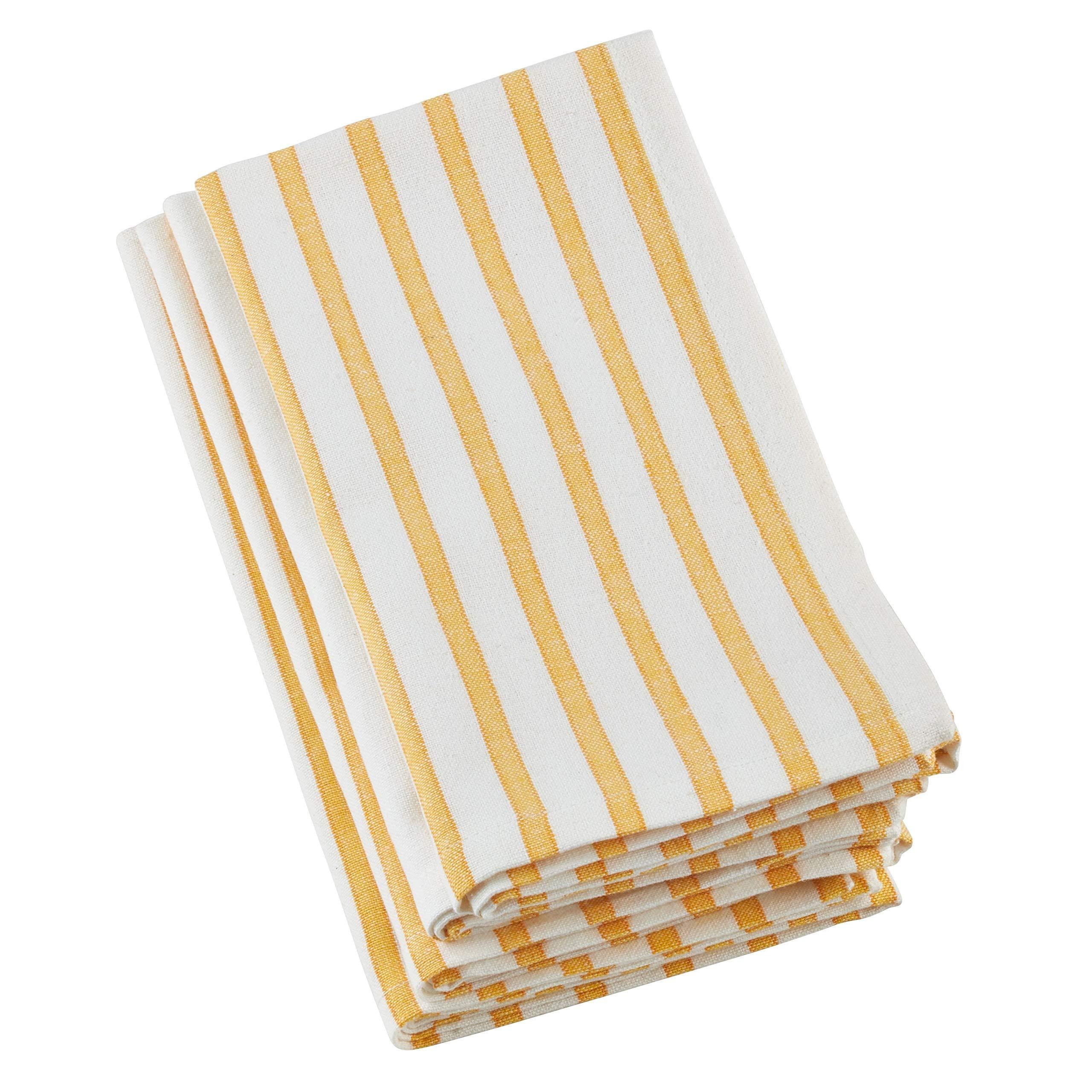 Saro Lifestyle Cotton Striped Napkins (Set of 4)