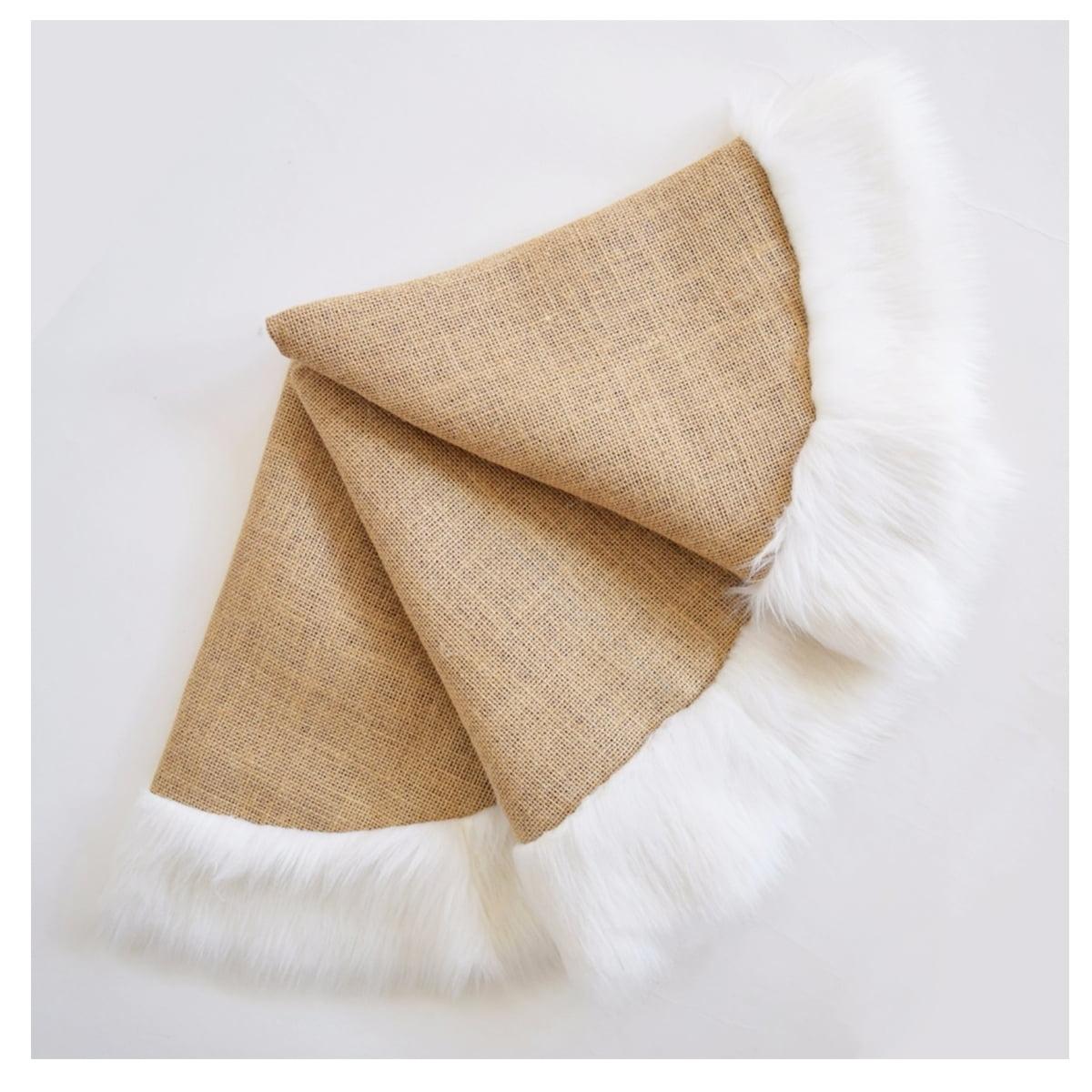 Solid Color Faux Fur Tree Skirt