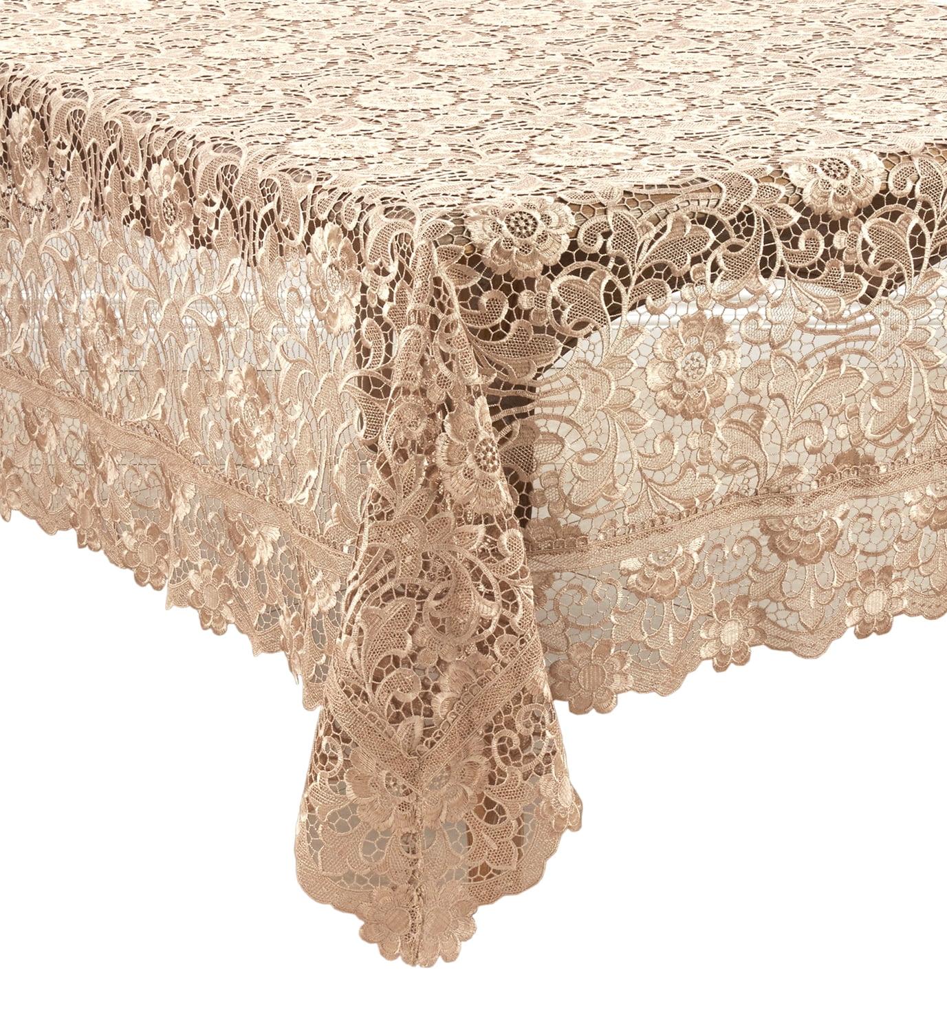House of Hampton® Mihane Lace Tablecloth With Antique Floral Design