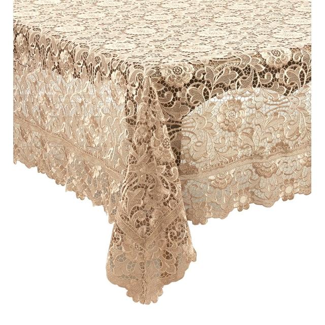 House of Hampton® Mihane Lace Tablecloth With Antique Floral Design