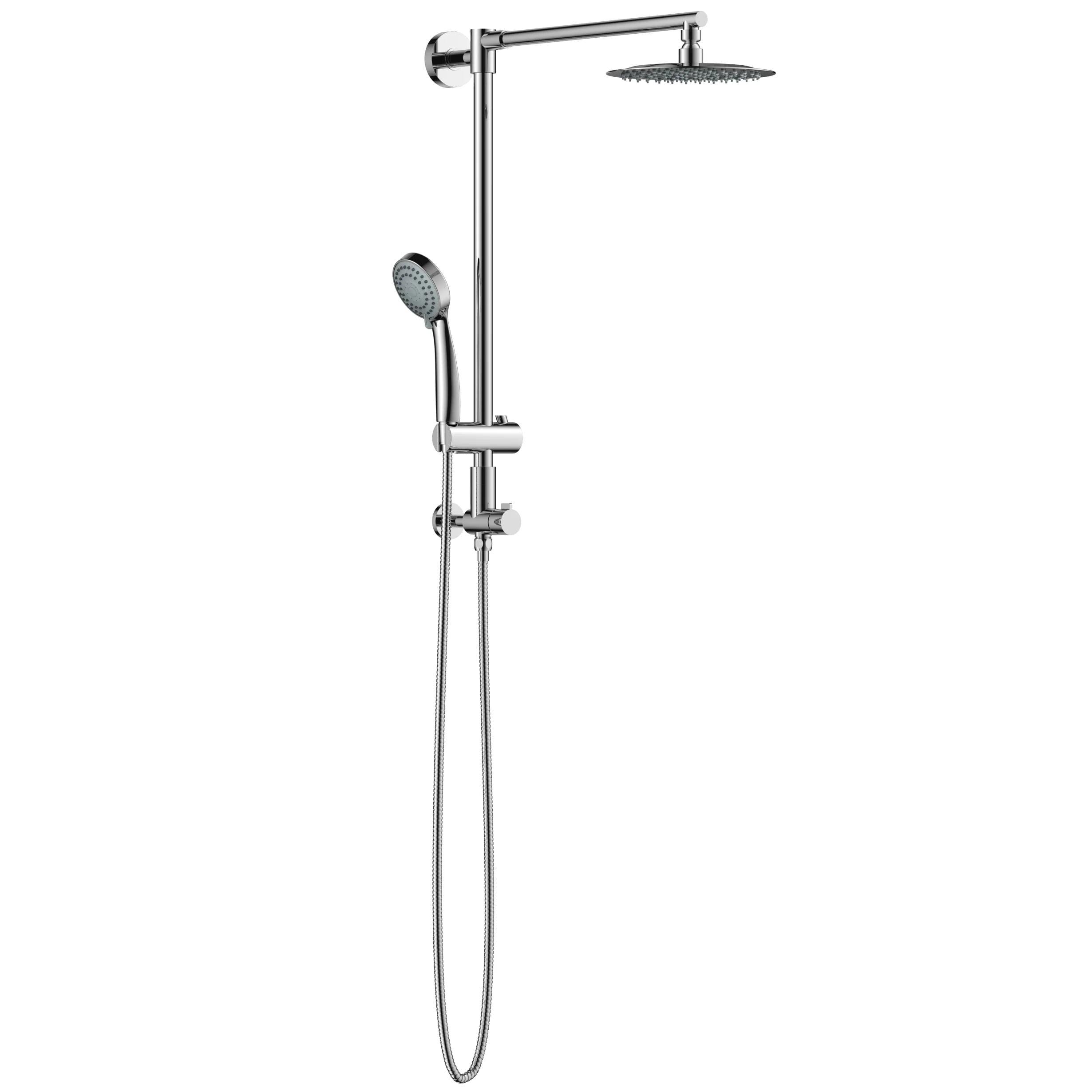 Polaris Chrome Rain Shower System with Adjustable Handheld