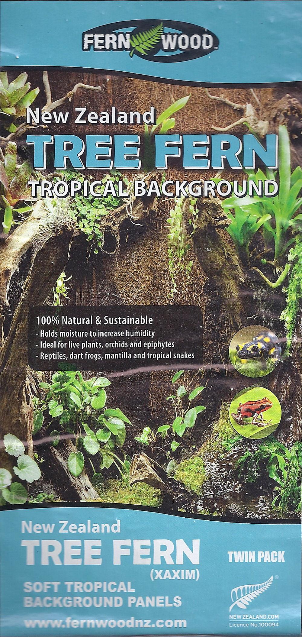 Fern Wood New Zealand Tree Fern Tropical Background Panel 18x6x0.6 Twin Pack