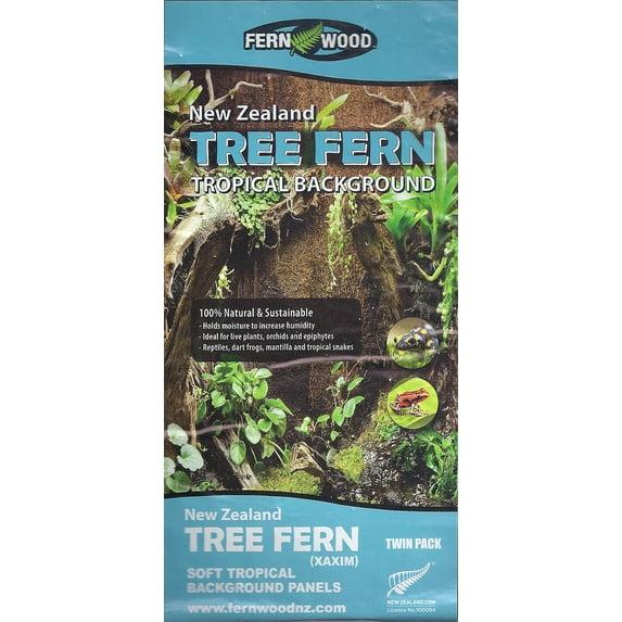 Fern Wood New Zealand Tree Fern Tropical Background Panel 18x6x0.6 Twin Pack
