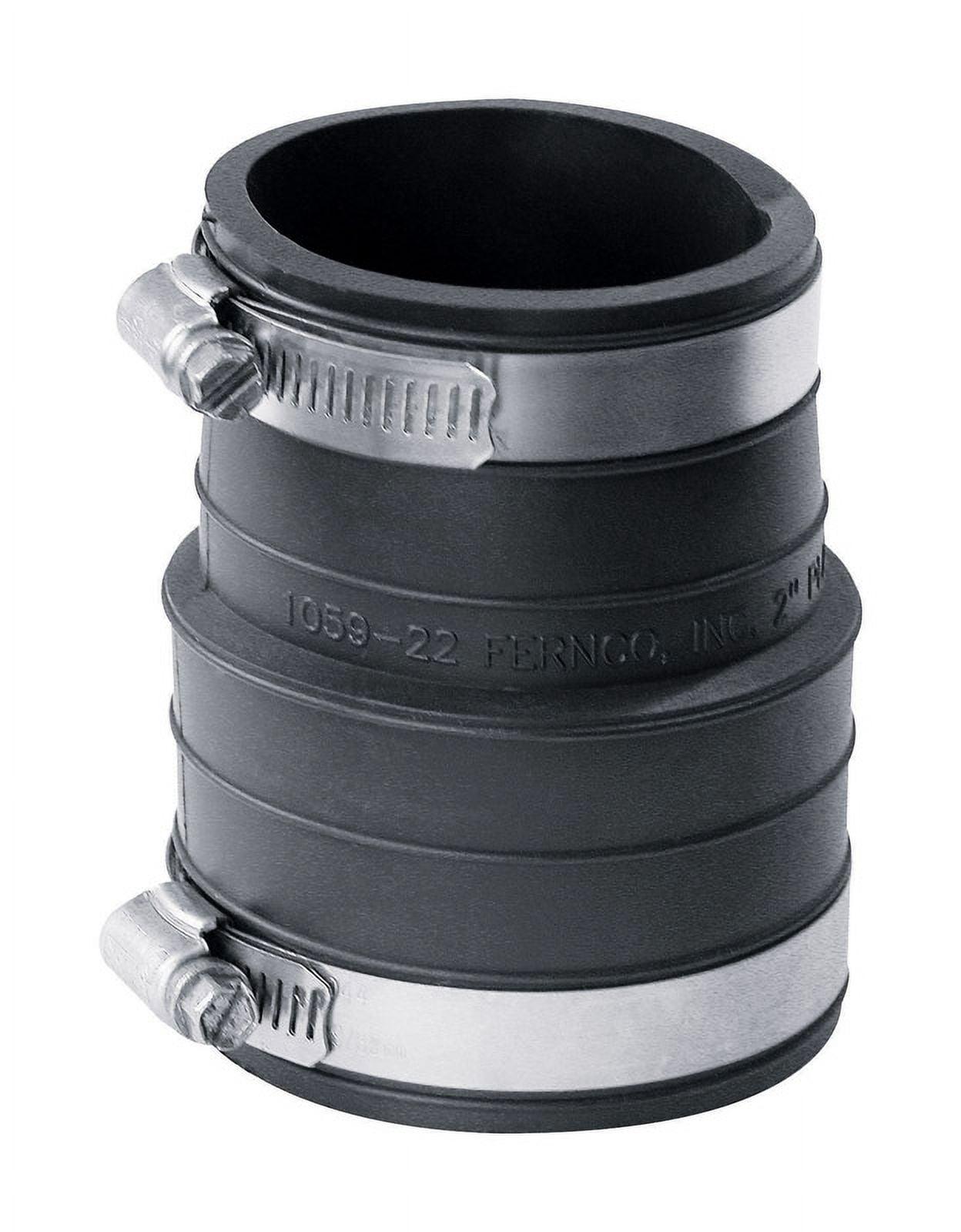 Fernco P1059-22 2-Inch by 2-Inch Rubber Flexible Coupling Repair Fitting