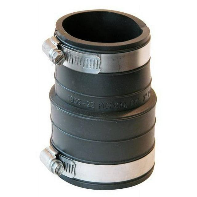 Fernco P1059-22 2-Inch by 2-Inch Rubber Flexible Coupling Repair Fitting