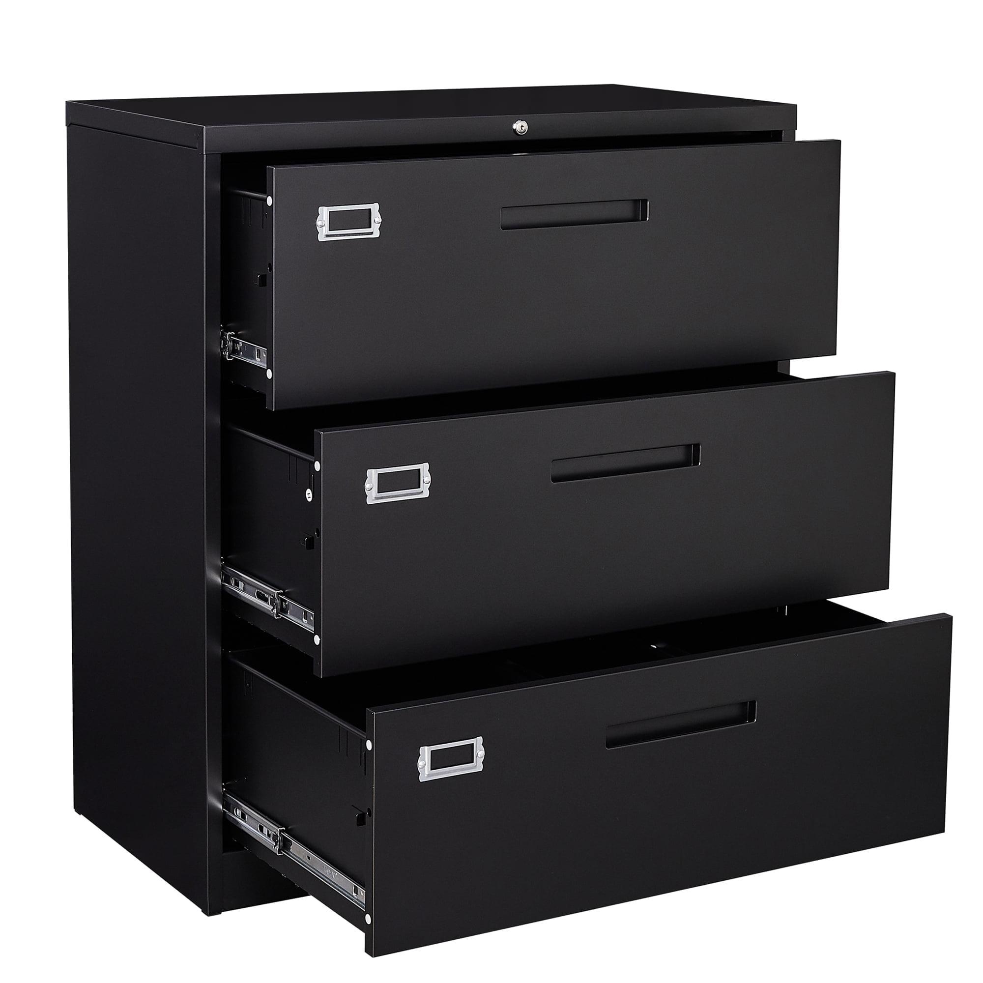 STANI Lateral File Cabinets,3 Drawer Metal Filing Storage Vertical Cabinets,Home Office Furniture for Organization Hanging Letter/Legal/F4/A4