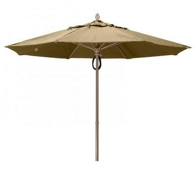 Fiberbuilt 7.5' Oct Market 8 Rib Push up Champagne Bronze with Antique Beige Marine Grade Canopy, 7MPPCB-8600