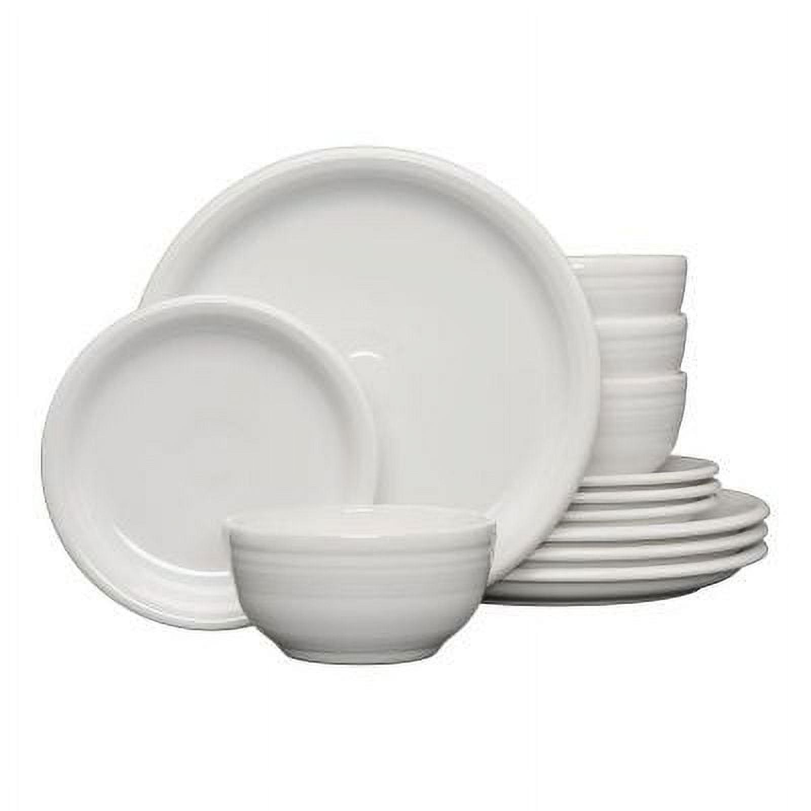 Fiesta Coupe Bistro 12pc Ceramic Dinnerware Set White