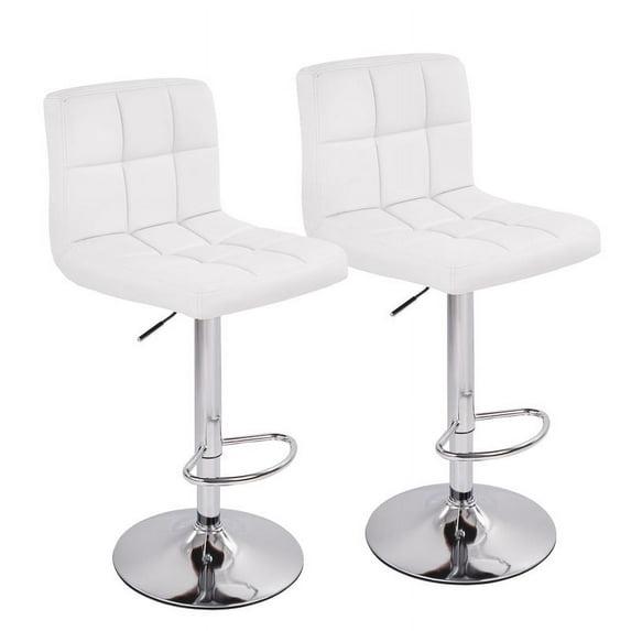Bar Stools 1 Set Of 2, Counter Height Bar Stools, Square Cushion Bar Stools With Back, Footstool, Cafe, 2 Pieces