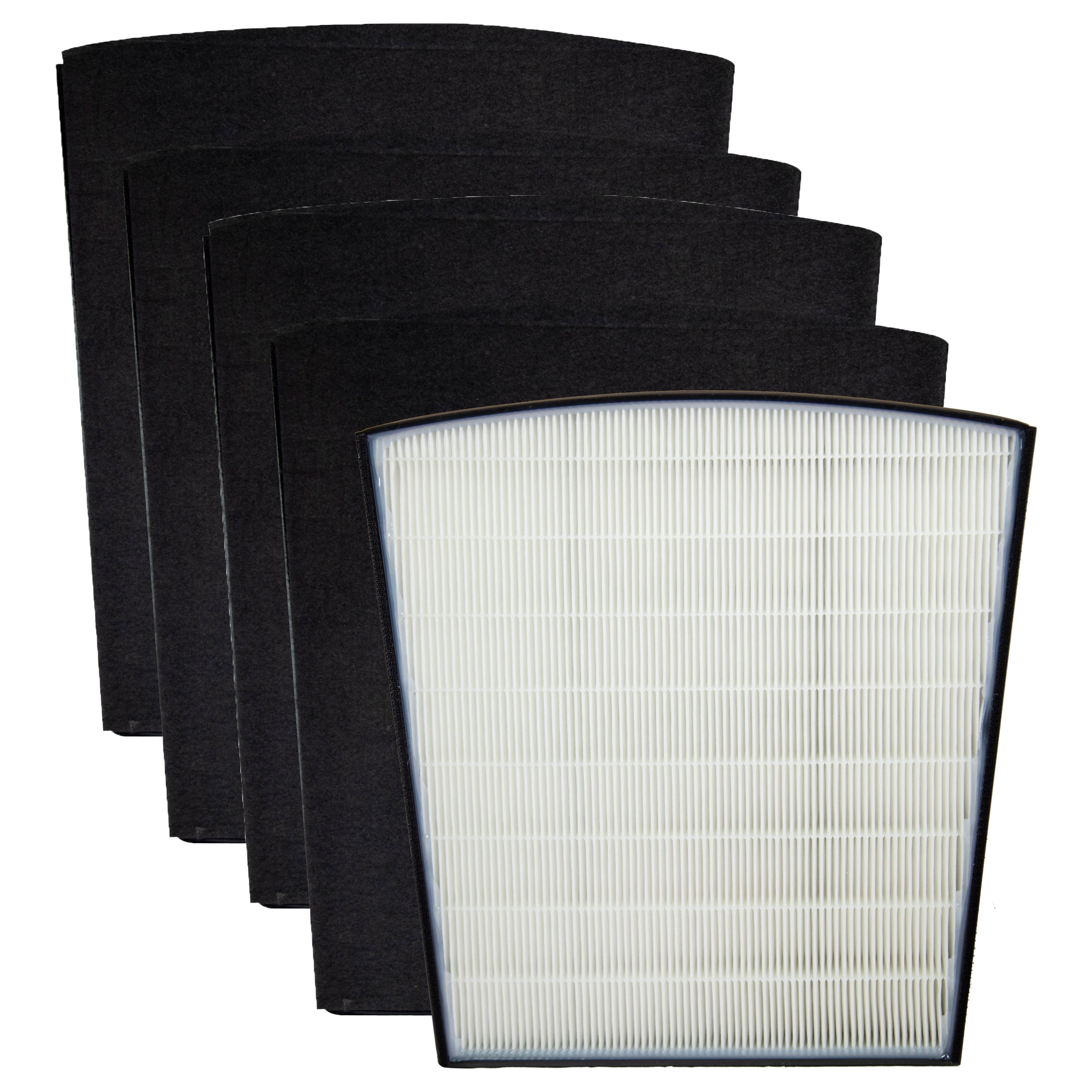 Filter-Monster - H-HF800-VP Replacement HEPA/ Pre-Filter Value Pack for Hunter HP800 Air Purifier Series - 4 Pre-Filters and 1 True HEPA Filter