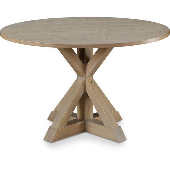 Finch Alfred Round Solid Wood Rustic Dining Table