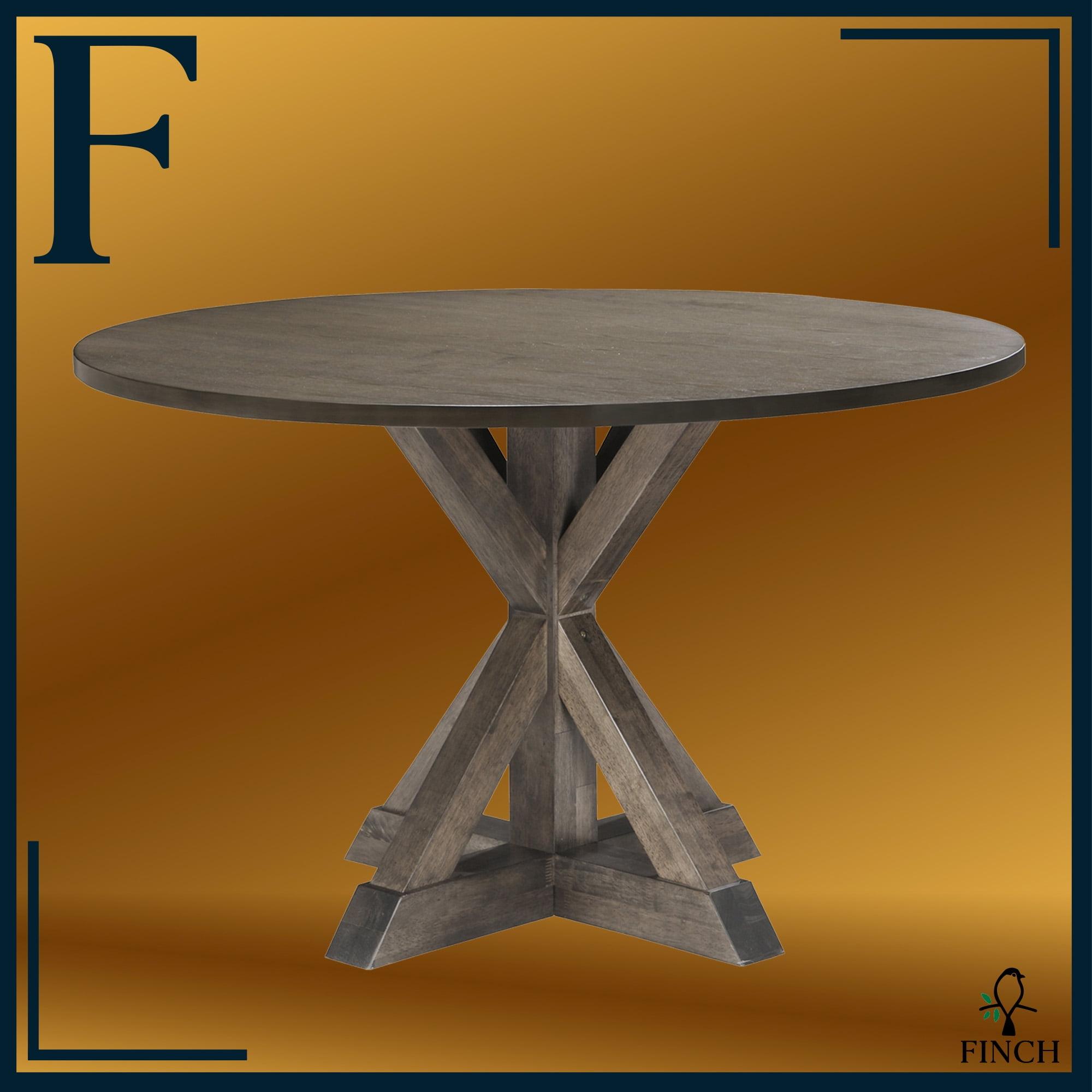 Alfred Round Solid Wood Rustic Dining Table