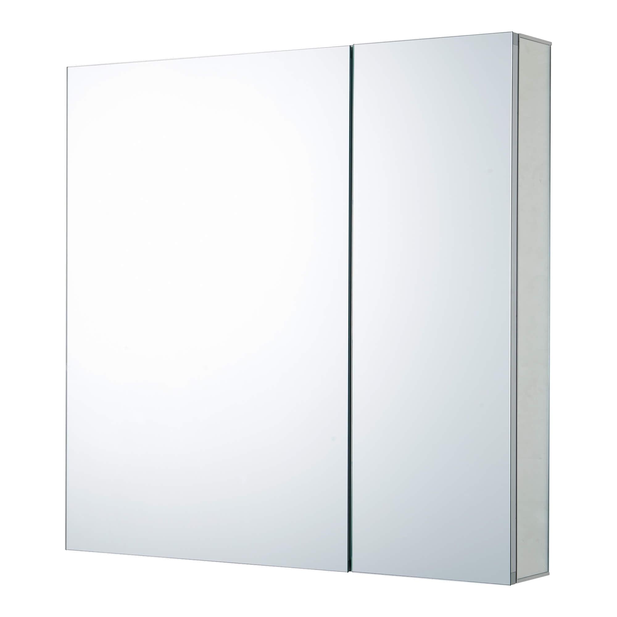 30" x 30" Aluminum Mirrored Medicine Cabinet with Adjustable Shelves