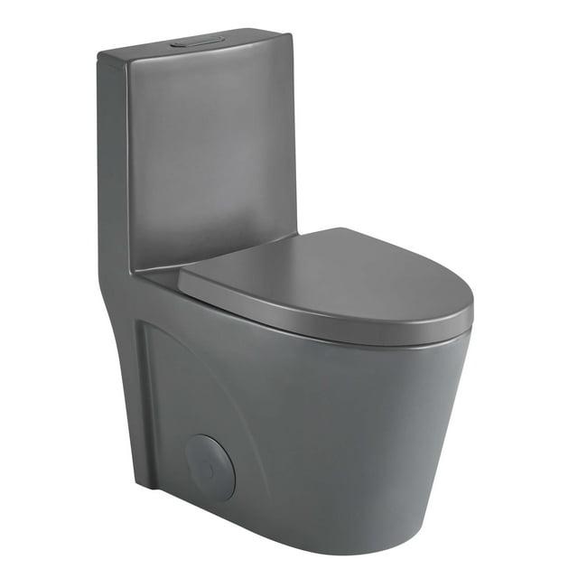 Dual-Flush Elongated One-Piece Toilet with High Efficiency Flush