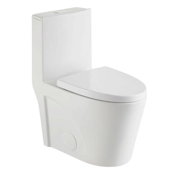 Dual-Flush Elongated One-Piece Toilet with High Efficiency Flush